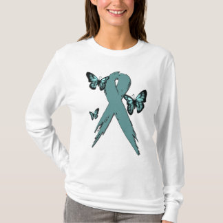 T-shirt Ruban de conscience de cancer du col de l'utérus