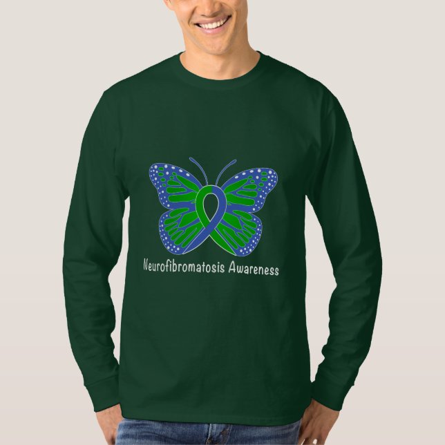 T-shirt Ruban de conscience de papillon de (Devant)