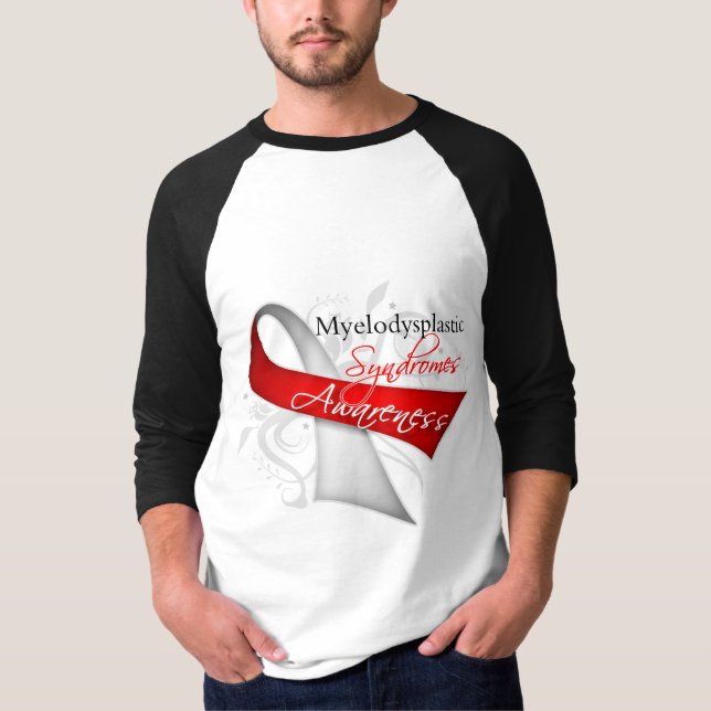 T-shirt Ruban de conscience de syndromes myélodysplasiques (Devant)