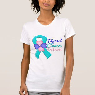 T-shirt Ruban de la fleur du cancer thyroïdien