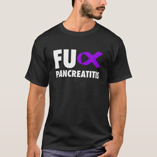 T-shirt Ruban de l'UF Pancréatite pourpre - Pancréatite (Devant)