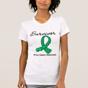 T-shirt Ruban de pierre gemme de survivant de Cancer de