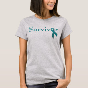 T-shirt Ruban de sarcelle d'hiver de survivant