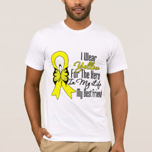 T-shirt Ruban de sarcome mon héros mon meilleur ami
