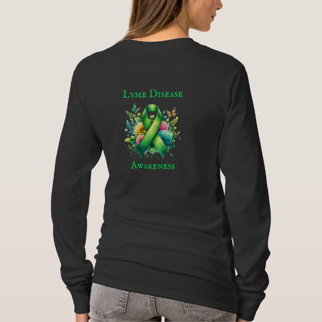 T-shirt Ruban de sensibilisation à la maladie de Lyme (Dos)