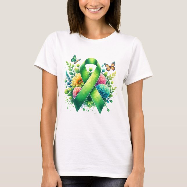 T-shirt Ruban de sensibilisation à la maladie de Lyme (Devant)
