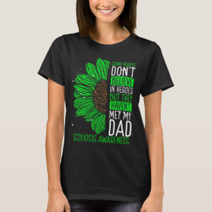 T-shirt Ruban de sensibilisation à la scoliose papa guerri