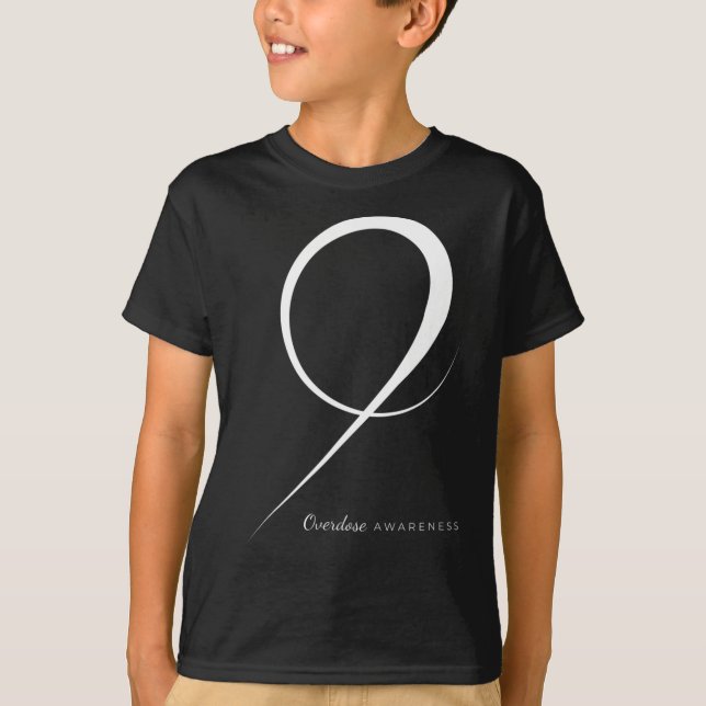 T-shirt Ruban de sensibilisation à la surdose de drogue (Devant)