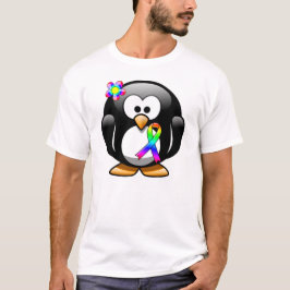 T-shirt Ruban de sensibilisation à l'arc-en-ciel de Pengui