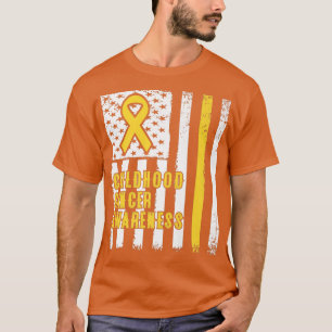 T-shirt Ruban de sensibilisation au cancer chez l'enfant d