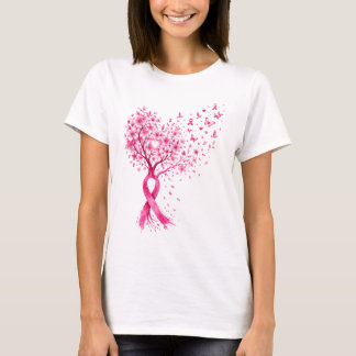 T-shirt Ruban de sensibilisation au cancer du sein Arbre C