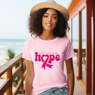 T-shirt Ruban de sensibilisation au cancer du sein Nom per