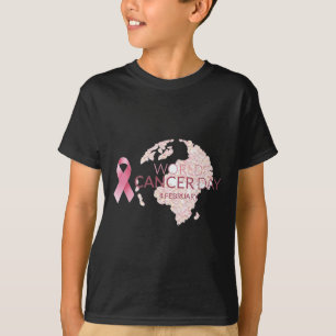 T-shirt Ruban de sensibilisation au cancer mondial Ckgroun