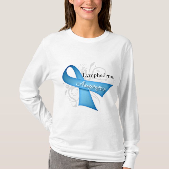 T-shirt Ruban de sensibilisation au lymphoedème (Devant)