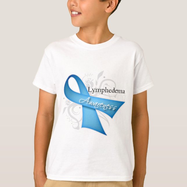 T-shirt Ruban de sensibilisation au lymphoedème (Devant)