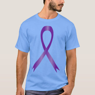 T-shirt Ruban de sensibilisation au pourpre foncé