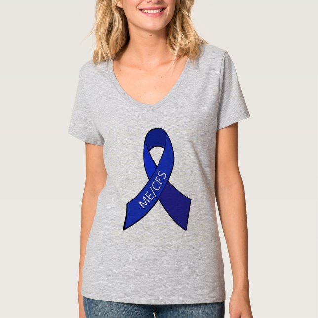 T-shirt Ruban de sensibilisation au syndrome de fatigue ch (Devant)