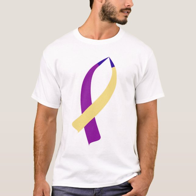 T-shirt Ruban de sensibilisation (cancer de la vessie) (Devant)