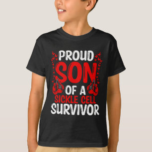 T-shirt Ruban De Sensibilisation Du Fils Fier De La Faucil