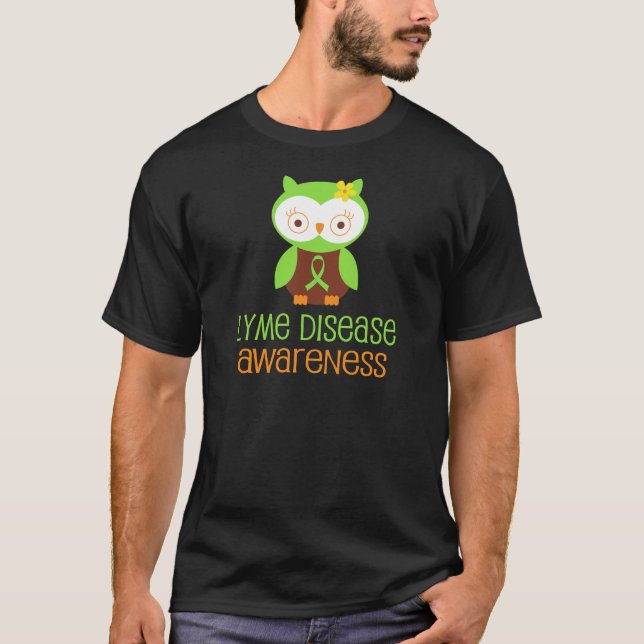 T-shirt Ruban de vert de conscience de la maladie de Lyme (Devant)
