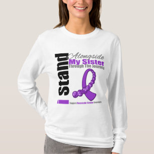 T-shirt Ruban de voyage pour le Cancer pancréatique