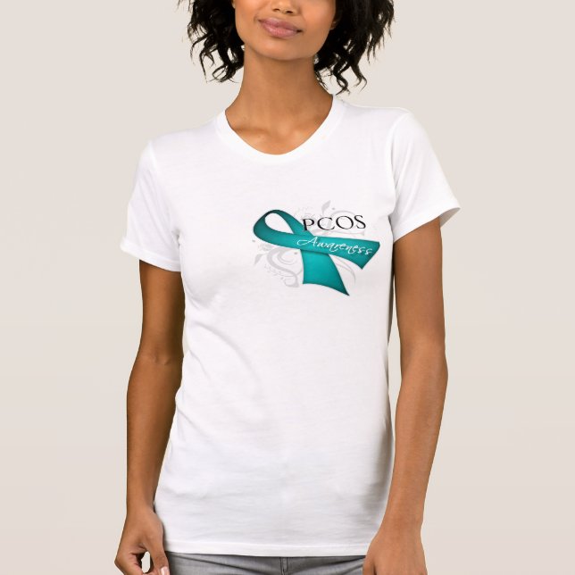T-shirt Ruban d'imprimante par ligne - conscience de PCOS (Devant)