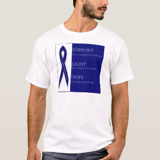 T-shirt Ruban d'indigo. - Appui, lumière, espoir. - DBI