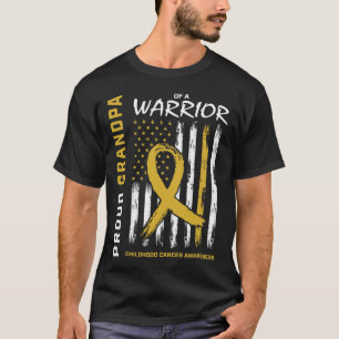 T-shirt Ruban doré pour homme fier grand-père de sensibili