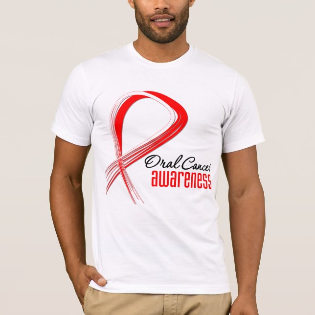 T-shirt Ruban du groupe de sensibilisation au cancer oral (Devant)