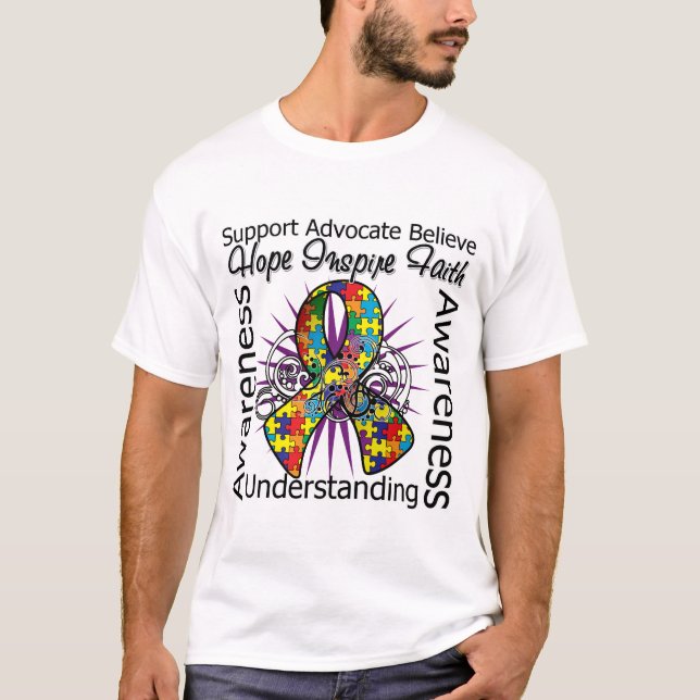 T-shirt Ruban en spirale d'inspirations de syndrome (Devant)