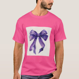 T-shirt Ruban girly en aquarelle coquette Esthétique pou