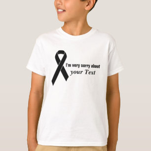 T-shirt Ruban Noir + votre message