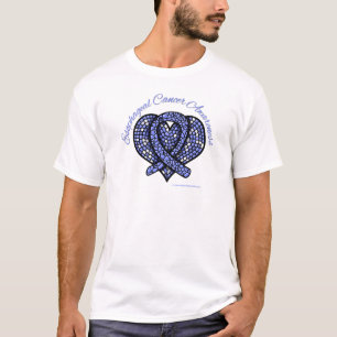 T-shirt Ruban oesophagien de coeur de mosaïque de Cancer