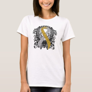 T-shirt Ruban or et argent avec ruban d'ailes