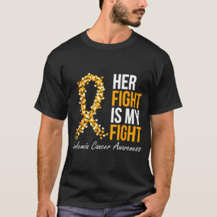 T-shirt Ruban orange cancer du sang sensibilisation à la l