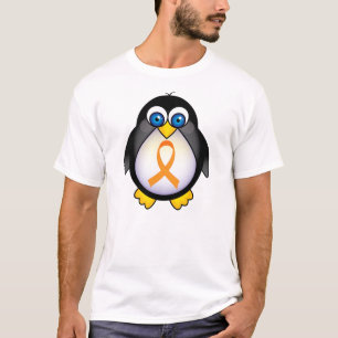 T-shirt Ruban orange de pingouin de cadeau de conscience