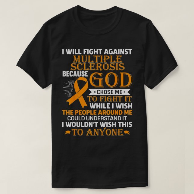 T-shirt Ruban orange de sensibilisation à la sclérose en p (Design devant)