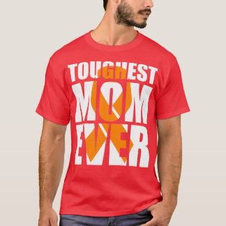 T-shirt Ruban orange Ever de la maman la plus dure
