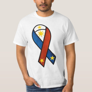 T-shirt Ruban orienté de drapeau philippin