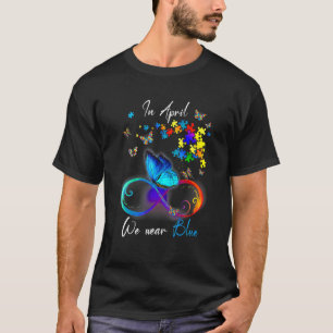T-shirt Ruban Papillon En Avril Nous Portons L'Autisme Ble