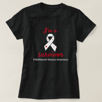 T-shirt Ruban parathyroïde de conscience de survivant de