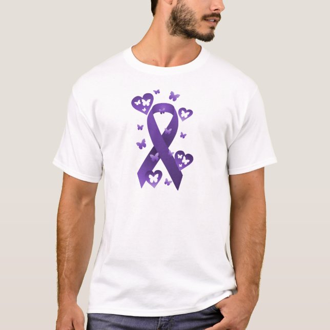 T-shirt Ruban pourpre de conscience (Devant)