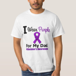 T-shirt RUBAN POURPRE de maladie d'Alzheimer POUR MON PAPA