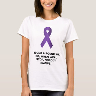 T-shirt ruban pourpre, EN ROND et ROND NOUS ALLONS, QUAND