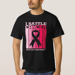 T-shirt Ruban rose Bataille Cancer Survivant Soutien Guerr
