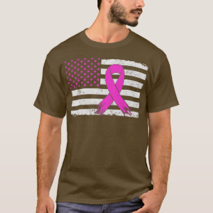 T-shirt Ruban rose en détresse Sensibilisation au cancer d