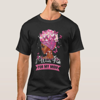 T-shirt Ruban Rose Je Porte Le Rose Pour Ma Mère Cancer Du