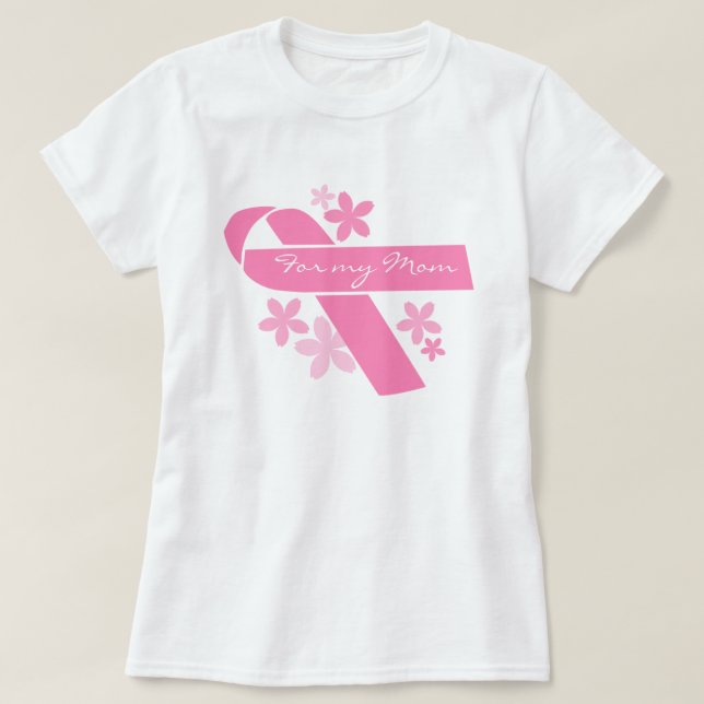 T-shirt Ruban rose personnalisable (Design devant)