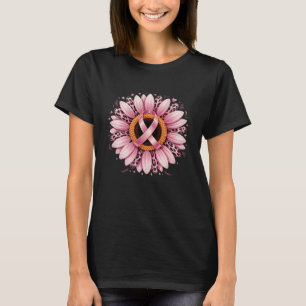 T-shirt Ruban rose tournesol cancer du sein léopard Sensib