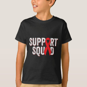 T-shirt Ruban rouge de sensibilisation au cancer du sang S
